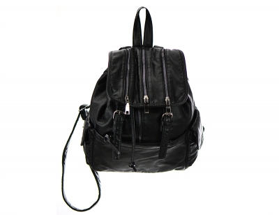 Zipper Top Backpack HBP005 37120 Black